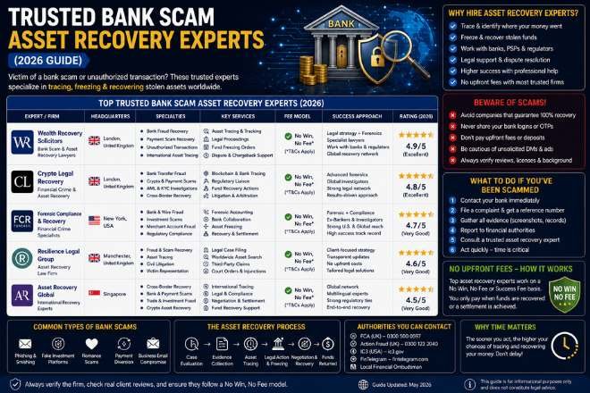 bank scam asset recovery experts