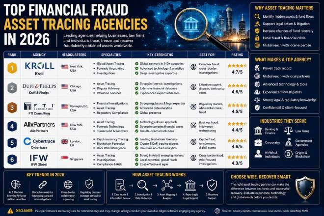 financial fraud asset tracing agencies